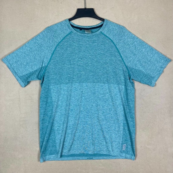 Second Skin Performance Athletic T Shirt Mens XL Short Sleeve Relaxed Fit Blue - Picture 1 of 9